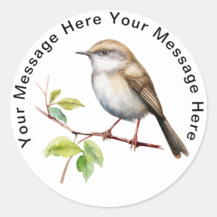 Personalised Bird  Stickers Japanese Bush Warbler