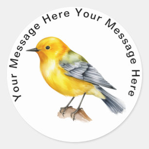 Personalised Bird Stickers Prothonotary Warbler