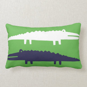 Personalised Birth Details Alligator Lumbar Pillow