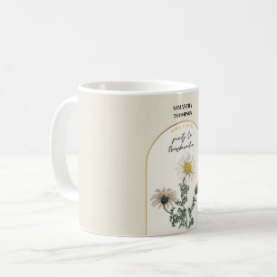 Personalised Birth Flower Month April Daisy Coffee Mug