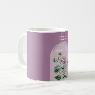 Personalised Birth Flower Month September Birthday Coffee Mug