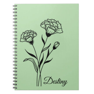 Personalised Birth Flower Notebook