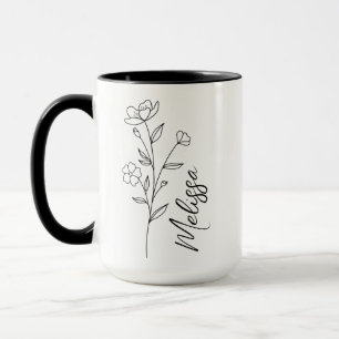 Personalised Birth Flower Tumbler, Gifts for Her, Mug