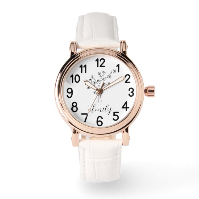  Personalised Birth Flower Watch (Front)