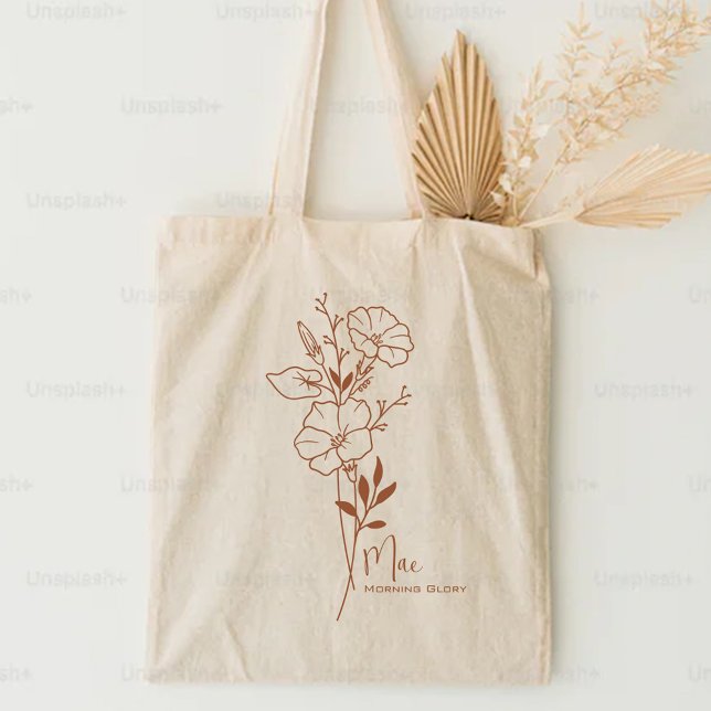 Personalised Birth Month Flower September Boho  Tote Bag (Creator Uploaded)