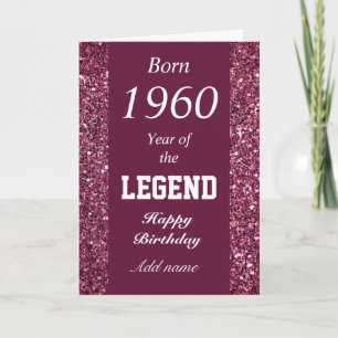 Personalised birth year birthday card