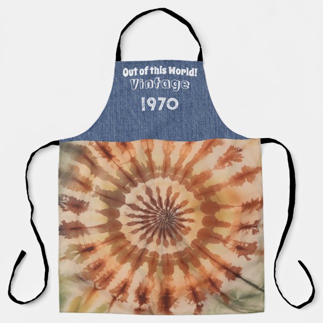 Personalised Birth Year Retro All-Over Print Apron (Front)