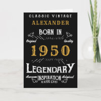 Personalised Birthday 1950 Add Your Name Legendary