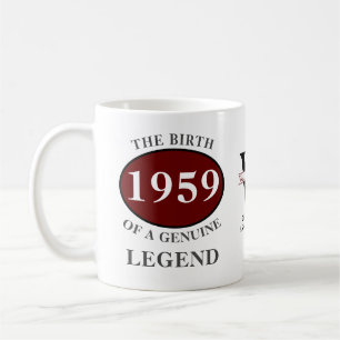 Personalised Birthday 1959 Monogram Legend Coffee Mug