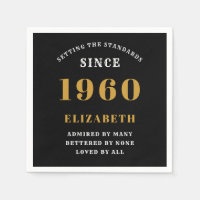Personalised Birthday 1960 Add Your Name Black