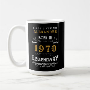 Personalised Birthday 1970 Add Your Name Legendary Coffee Mug