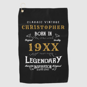 Personalised Birthday Add Name Legendary Father Golf Towel