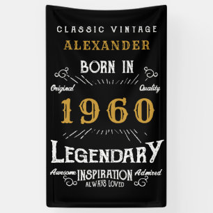 Personalised Birthday Add Your Name Legendary Gold Banner