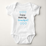 Personalised Birthday Baby Onepiece, Baby Bodysuit<br><div class="desc">The cutest personalised gift from baby to grandma, grandpa, aunt, uncle, mummy, daddy, etc. Baby bodysuit with "Happy Birthday" name of recipient. Personalise and choose colour yourself. Cute and inspiring gift from baby to mummy or daddy. Baby one-piece with name. Order for Birthday of relatives or friends. Birthday gift to...</div>