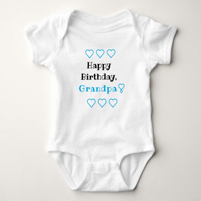 Personalised Birthday Baby Onepiece, Baby Bodysuit (Front)