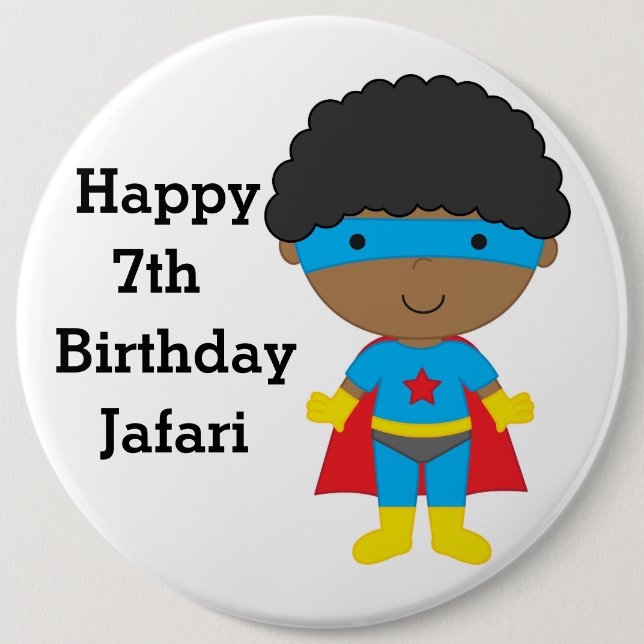 Personalised Birthday Badge - Happy 7th Birthday (Front)