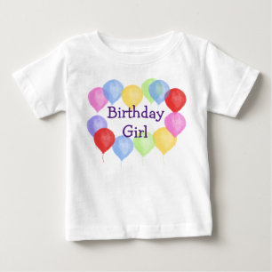 Personalised  Birthday Balloon Party Baby T-Shirt