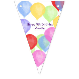Personalised  Birthday Balloon Party Bunting