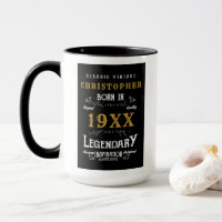 Personalised Birthday Best Dad Ever Legendary Gold