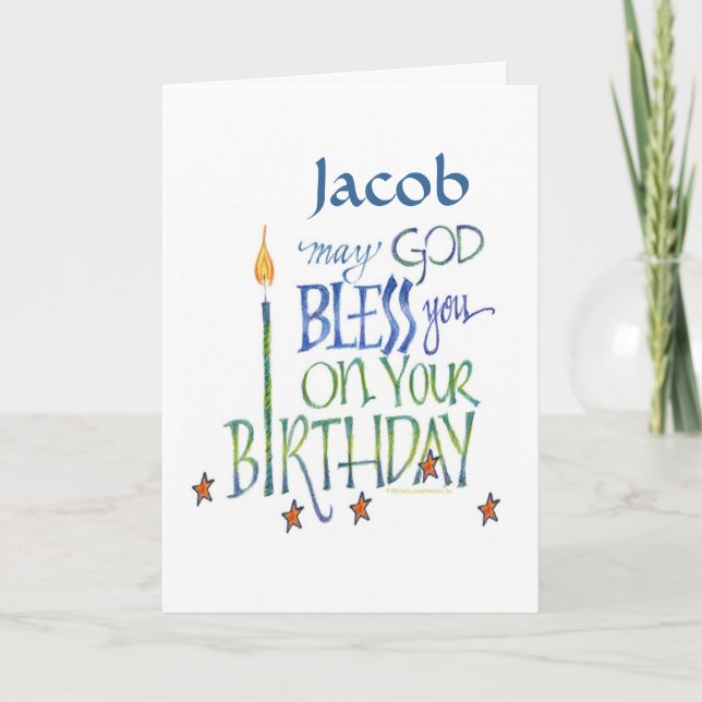 Personalised Birthday Blessings Greeting Card (Front)