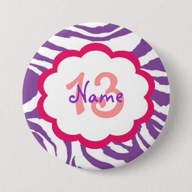 Personalised Birthday Button (Front)