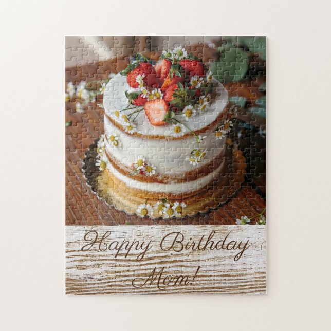 Personalised Birthday Cake Jigsaw Puzzle (Vertical)