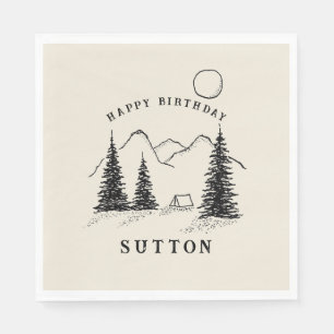 Personalised Birthday Camping Napkin