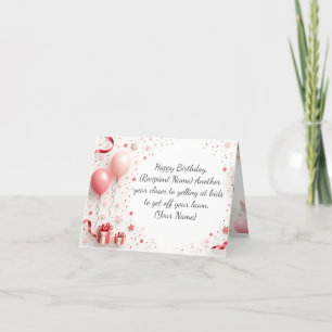 Personalised Birthday Card - Custom Name
