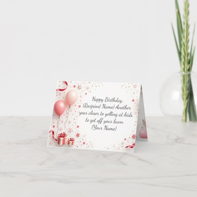 Personalised Birthday Card - Custom Name (Front)