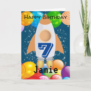 Personalised Birthday Card For 7 Year Old Boy