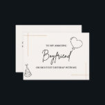 Personalised Birthday Card for Boyfriend<br><div class="desc">This custom birthday card for boyfriends lets you add your own message, name, or a special date to make it truly unique. Whether you’re going for sweet, funny, or romantic — this card is the perfect way to show him how much you care. Printed on high-quality paper with beautiful design...</div>