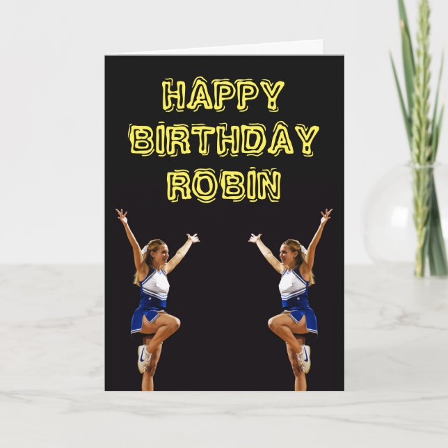 Personalised Birthday Card with Cheerleaders (Front)