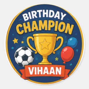 Personalised Birthday Champion Sticker