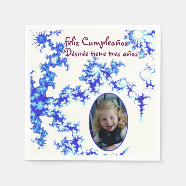 Personalised Birthday Cocktail Napkins - Spanish (Front)
