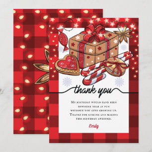 Personalised Birthday Cookies and Cocoa Christmas Thank You Card