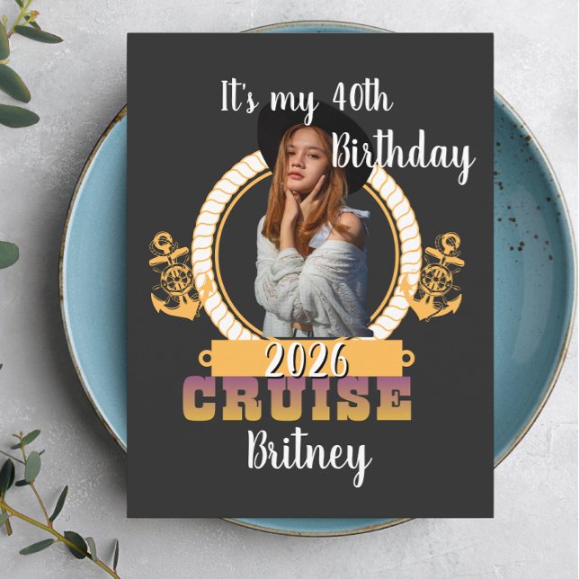 Personalised Birthday Cruise Custom Face  Postcard (Creator Uploaded)