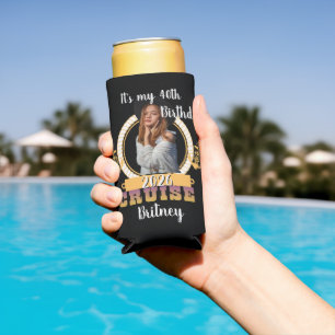 Personalised Birthday Cruise Custom Face Seltzer Can Cooler