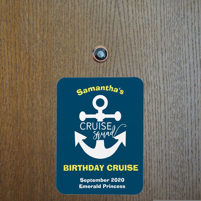 Personalised Birthday Cruise Squad Anchor Magnet (Creator Uploaded)