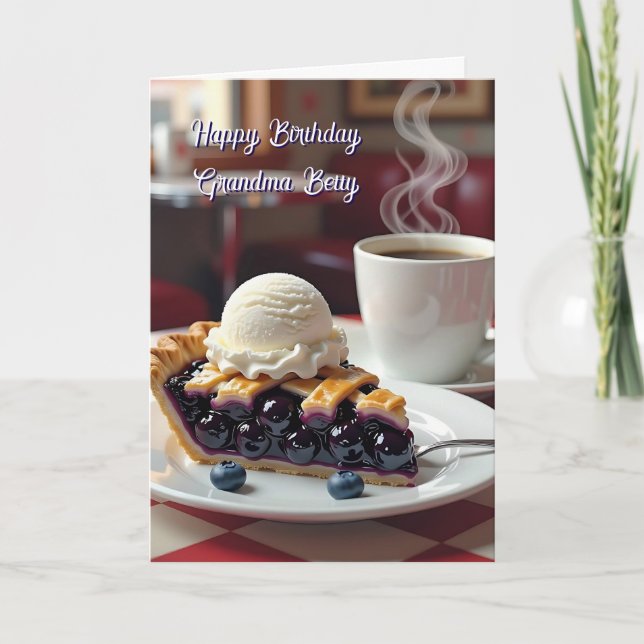 Personalised Birthday for Grandma | Pie Pun Card (Front)