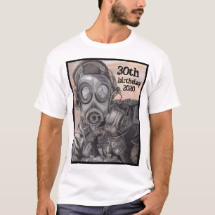 Personalised Birthday Gas Mask T-Shirt
