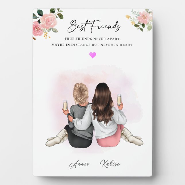 Personalised birthday gift for Best Friend Plaque (Front)