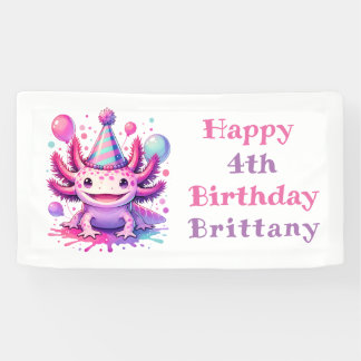 Personalised Birthday Girl | Anime Axolotl Banner