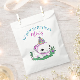 Personalised Birthday Girl Axolotl Themed Favour Bag