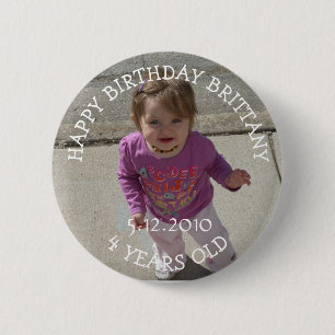 Personalised Birthday Girl Button
