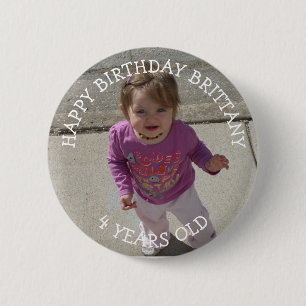 Personalised Birthday Girl Button