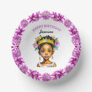 Personalised Birthday Girl Princess of Colour Paper Plate