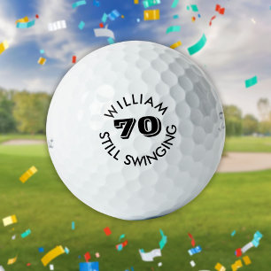 Personalised Birthday Golfer Still Swinging Golf Balls