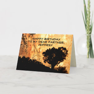 Personalised Birthday Greeting Card, Partner, Tree Card