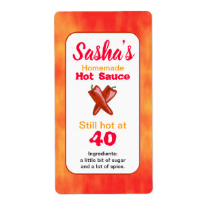 Personalised Birthday Hot Sauce Labels Add Name