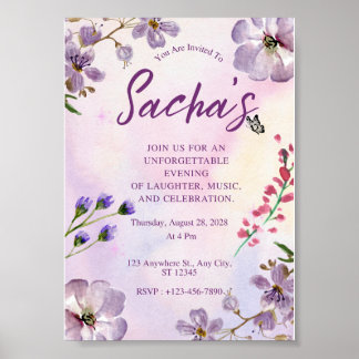 Personalised Birthday Invitation | Custom Birthday Poster